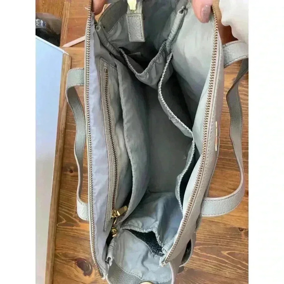 Freshly Picked Vegan Leather Water Resistant Classic Carryall in Stone - Picture 10 of 11